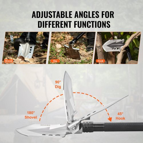 Survival Shovel 8 in 1 Camping Shovel Folding