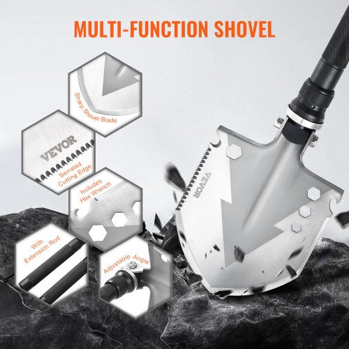 Survival Shovel 11 in 1 Camping Shovel Folding