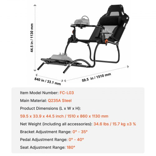 Racing Wheel Stand Foldable for Logitech G923/G920/G29