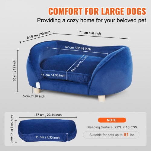 VEVOR Pet Sofa Dog Couch for Medium-Sized Dogs and