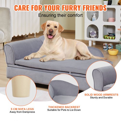 VEVOR Pet Sofa, Dog Couch for Large-Sized Dogs and