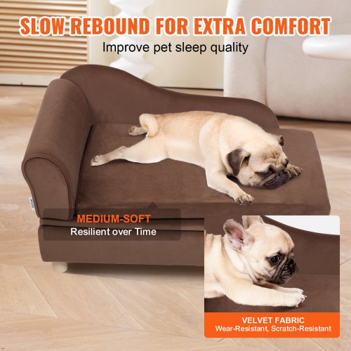 VEVOR Pet Sofa, Dog Couch for Medium-Sized Dogs and