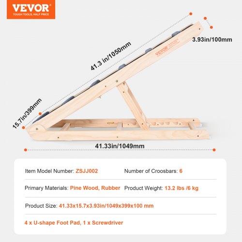 VEVOR Dog Ramp, Folding Pet Ramp for Bed, Adjustable