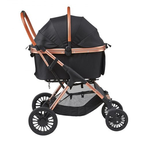 VEVOR Pet Stroller, 4 Wheels Dog Stroller Rotate with