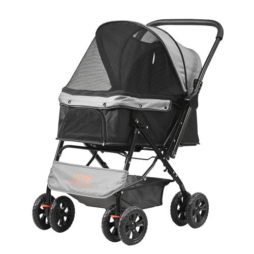 VEVOR Pet Stroller, 4 Wheels Dog Stroller Rotate with