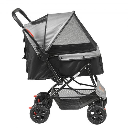 VEVOR Pet Stroller, 4 Wheels Dog Stroller Rotate with