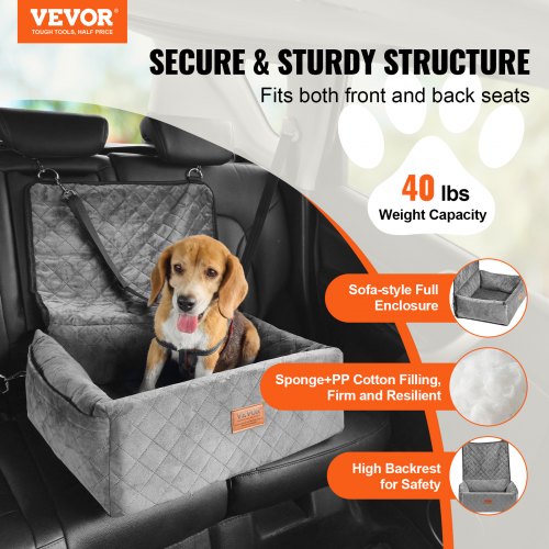 VEVOR Dog Booster Car Seat Pet Car Seat for Small