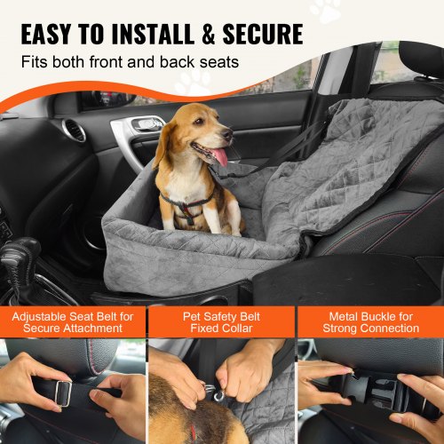 VEVOR Dog Booster Car Seat Pet Car Seat for Small