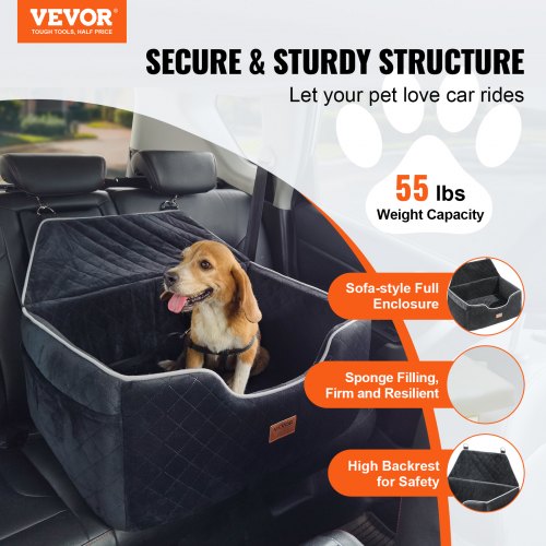 VEVOR Dog Booster Car Seat Pet Car Seat for Medium