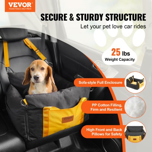 VEVOR Dog Booster Car Seat Pet Car Seat for Small Dog