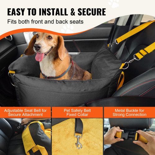 VEVOR Dog Booster Car Seat Pet Car Seat for Small Dog