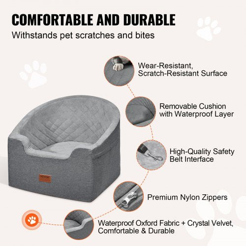 VEVOR Dog Booster Car Seat Pet Car Seat for Small