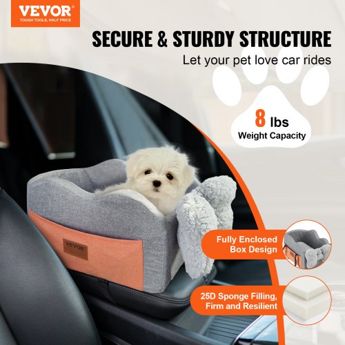 VEVOR Center Console Dog Car Seat Dog Booster Car Seat