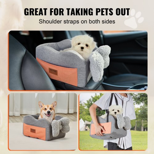 VEVOR Center Console Dog Car Seat Dog Booster Car Seat