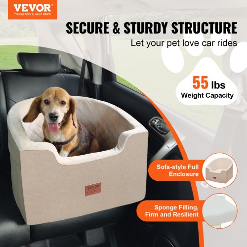 VEVOR Dog Booster Car Seat Pet Car Seat for Small