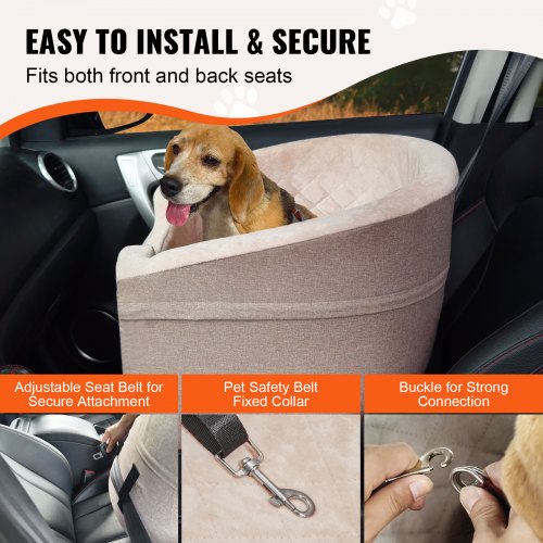 VEVOR Dog Booster Car Seat Pet Car Seat for Small