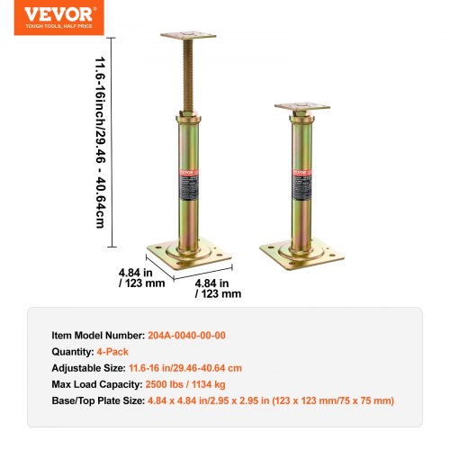 VEVOR 4PCS Adjustable Floor Jack Post House Floor