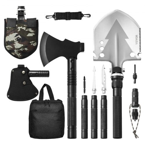 Survival Shovel Survival Axe 16-in-1 Camping Folding