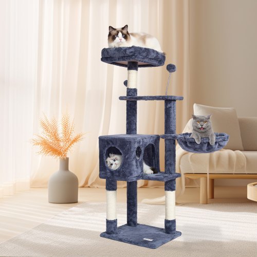 VEVOR Cat Tree 45.2" Cat Tower with Cat Condo Sisal