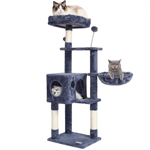 VEVOR Cat Tree 45.2" Cat Tower with Cat Condo Sisal