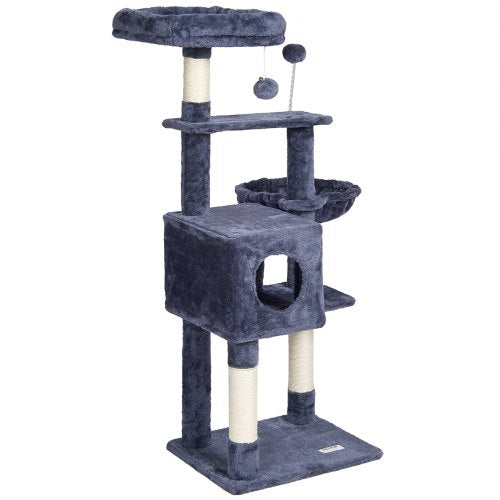 VEVOR Cat Tree 45.2" Cat Tower with Cat Condo Sisal