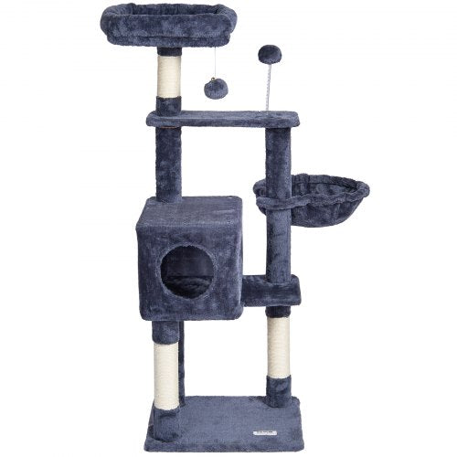 VEVOR Cat Tree 45.2" Cat Tower with Cat Condo Sisal