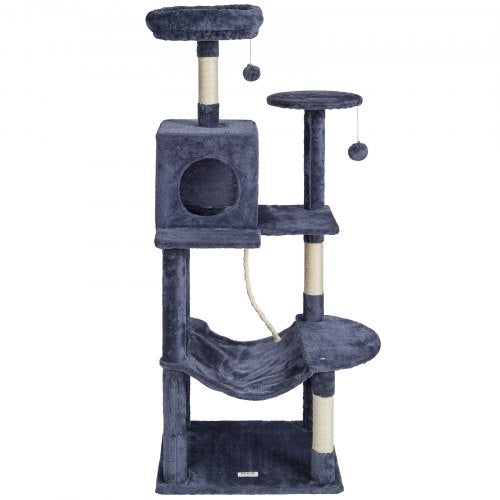 VEVOR Cat Tree 56.2" Cat Tower with Cat Condo Sisal