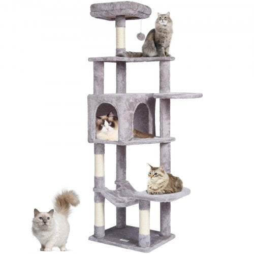 VEVOR Cat Tree 60.6" Cat Tower with Cat Condo Sisal