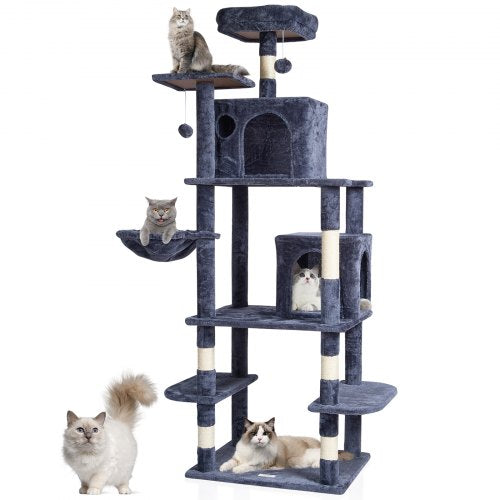 VEVOR Cat Tree 68.5" Cat Tower with Cat Condos Sisal