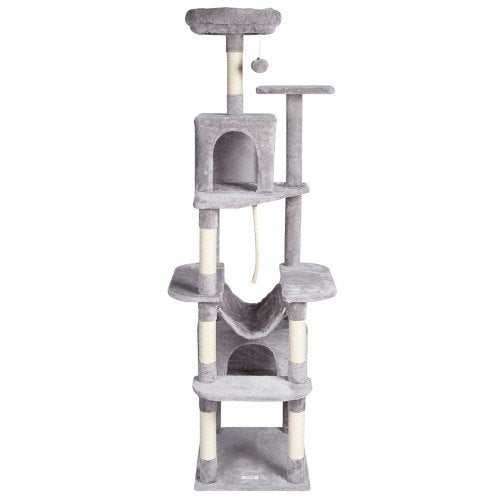 VEVOR Cat Tree 72" Cat Tower with 2 Cat Condos Sisal