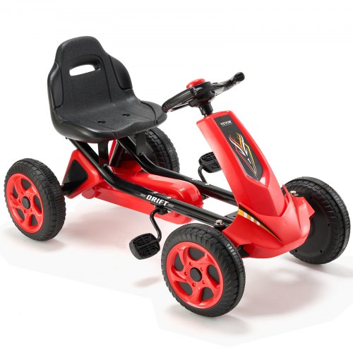 VEVOR Go Kart 4 Wheel Pedal Ride On Toy for Kids Ages