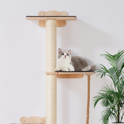 VEVOR Wall Mounted Cat Shelves Tree with Platform