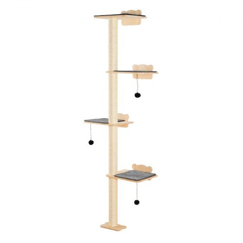 VEVOR Wall Mounted Cat Shelves Tree with Platform