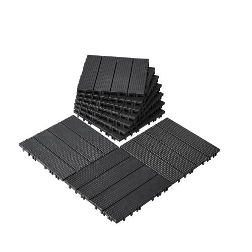 VEVOR Interlocking Deck Tiles 10 Pack 12"x12" Plastic