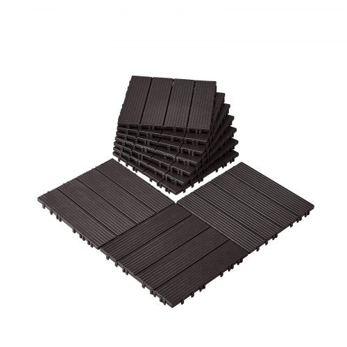 VEVOR Interlocking Deck Tiles 10 Pack 12"x12