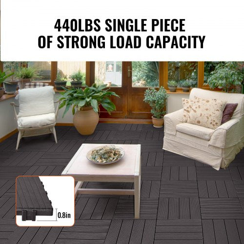 VEVOR Interlocking Deck Tiles 54 Pack 12"x12