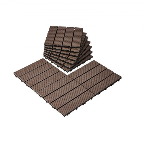 VEVOR Interlocking Deck Tiles Plastic Wood 27 Pack