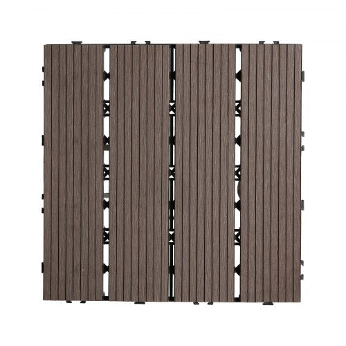 VEVOR Interlocking Deck Tiles Plastic Wood 10 Pack