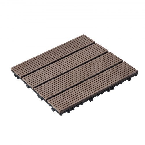 VEVOR Interlocking Deck Tiles Plastic Wood 10 Pack