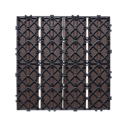 VEVOR Interlocking Deck Tiles Plastic Wood 10 Pack