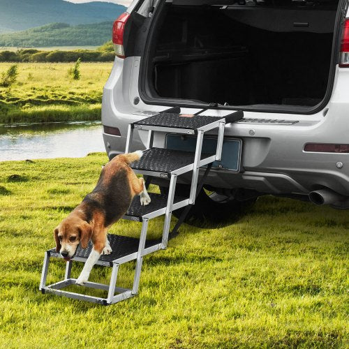 VEVOR Dog Stair for Cars 4-step Folding Dog Steps