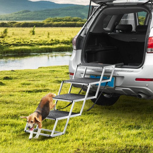 VEVOR Dog Stair for Cars 4-step Folding Dog Steps