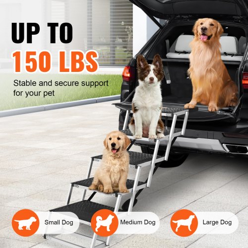 VEVOR Dog Stair for Cars 5-step Folding Dog Steps