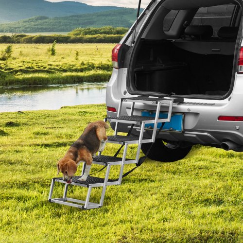 VEVOR Dog Stair for Cars 5-step Folding Dog Steps