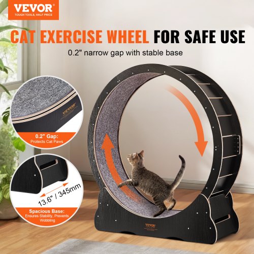 VEVOR Cat Exercise Wheel, Large Cat Treadmill Wheel