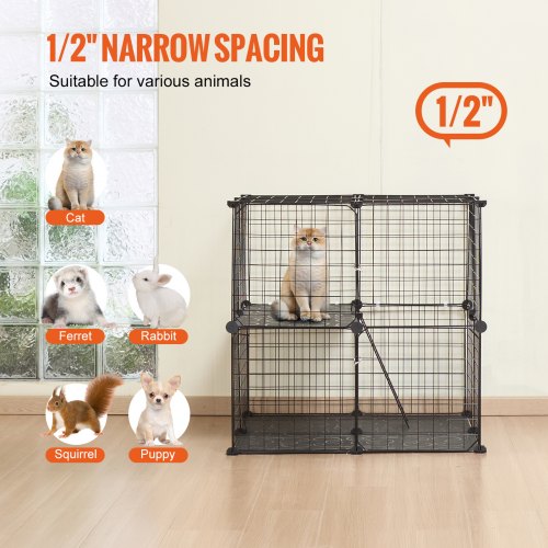 Large 2-tier Cat Cage 28 x 28 x 28" Metal Wire Playpen