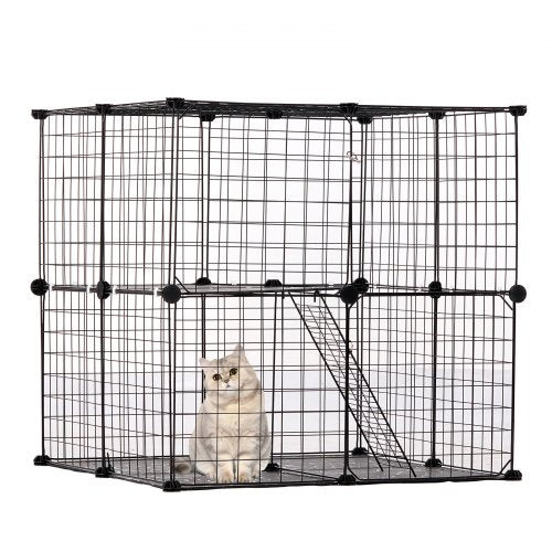 Large 2-tier Cat Cage 28 x 28 x 28" Metal Wire Playpen