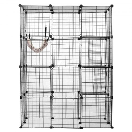 Large 4-tier Cat Cage 41 x 28 x 55" Metal Wire Cat