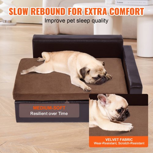 VEVOR Pet Sofa, Dog Couch for Medium-Sized Dogs and