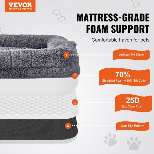 VEVOR Human Dog Bed 72 x48x10in Large Human Size Dog